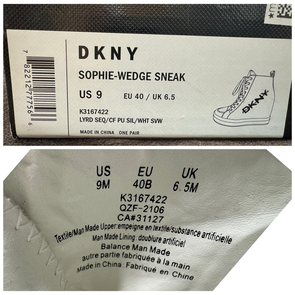 DKNY Sophie Wedge Sneakers size 9 - Picture 10 of 10